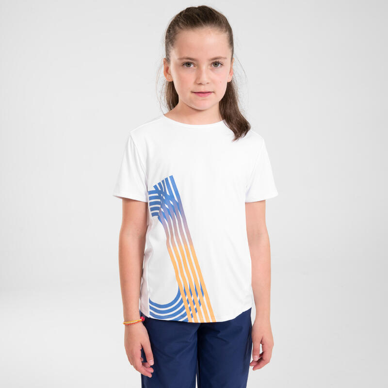 Ademend hardloop T-shirt voor kinderen Dry+ wit