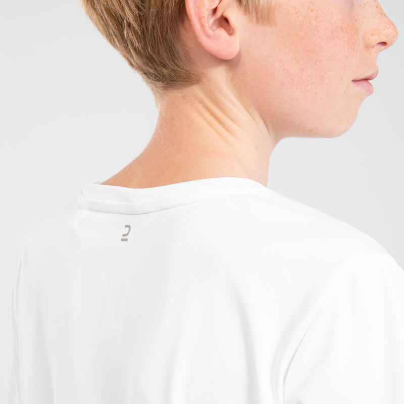 Ademend hardloop T-shirt voor kinderen Dry+ wit