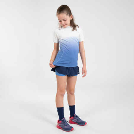 KIPRUN SKINCARE Kids' Seamless Running T-Shirt - white blue