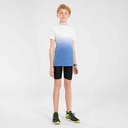 KIPRUN SKINCARE Kids' Seamless Running T-Shirt - white blue