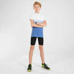 KIPRUN SKINCARE Kids' Seamless Running T-Shirt - white blue