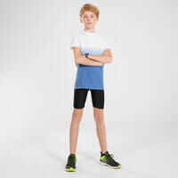 KIDS' BREATHABLE TIGHT SHORTS - KIPRUN DRY - BLACK