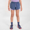  KIPRUN DRY+ Girls' Breathable 2 in 1 Tight Running shorts - Denim and Mauve