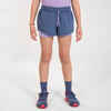 Kratke hlače za trčanje Kiprun Dry+ 2 u 1 za djevojčice plavo-ljubičaste