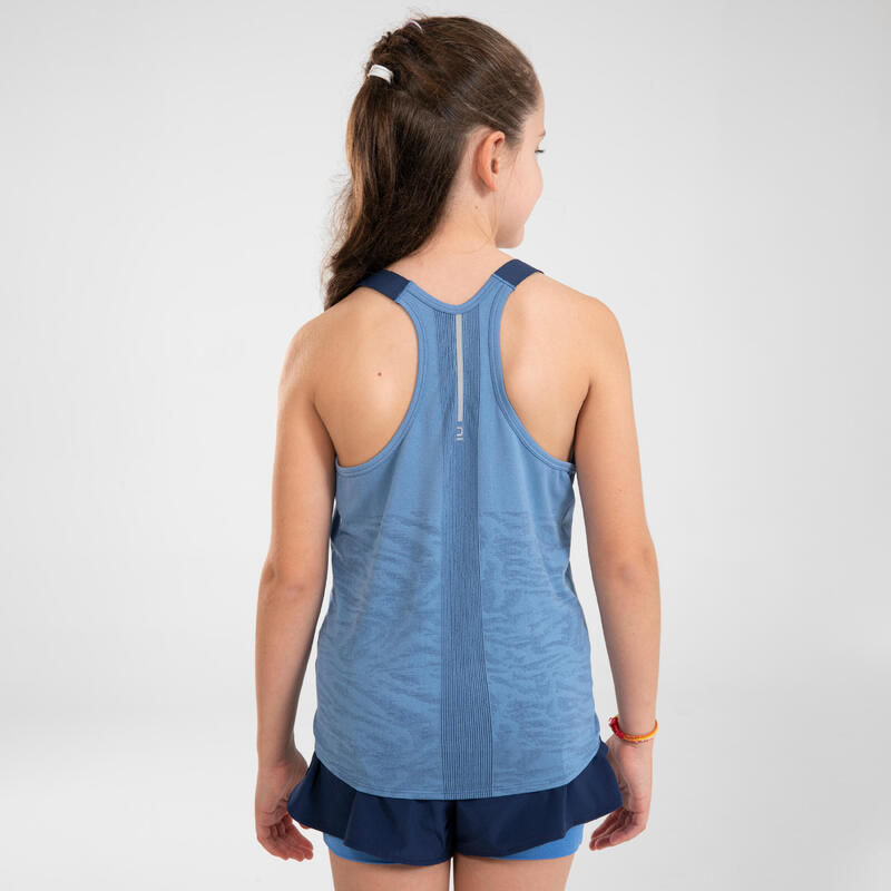 Camiseta sin mangas running sin costuras Niña - KIPRUN CARE Azul