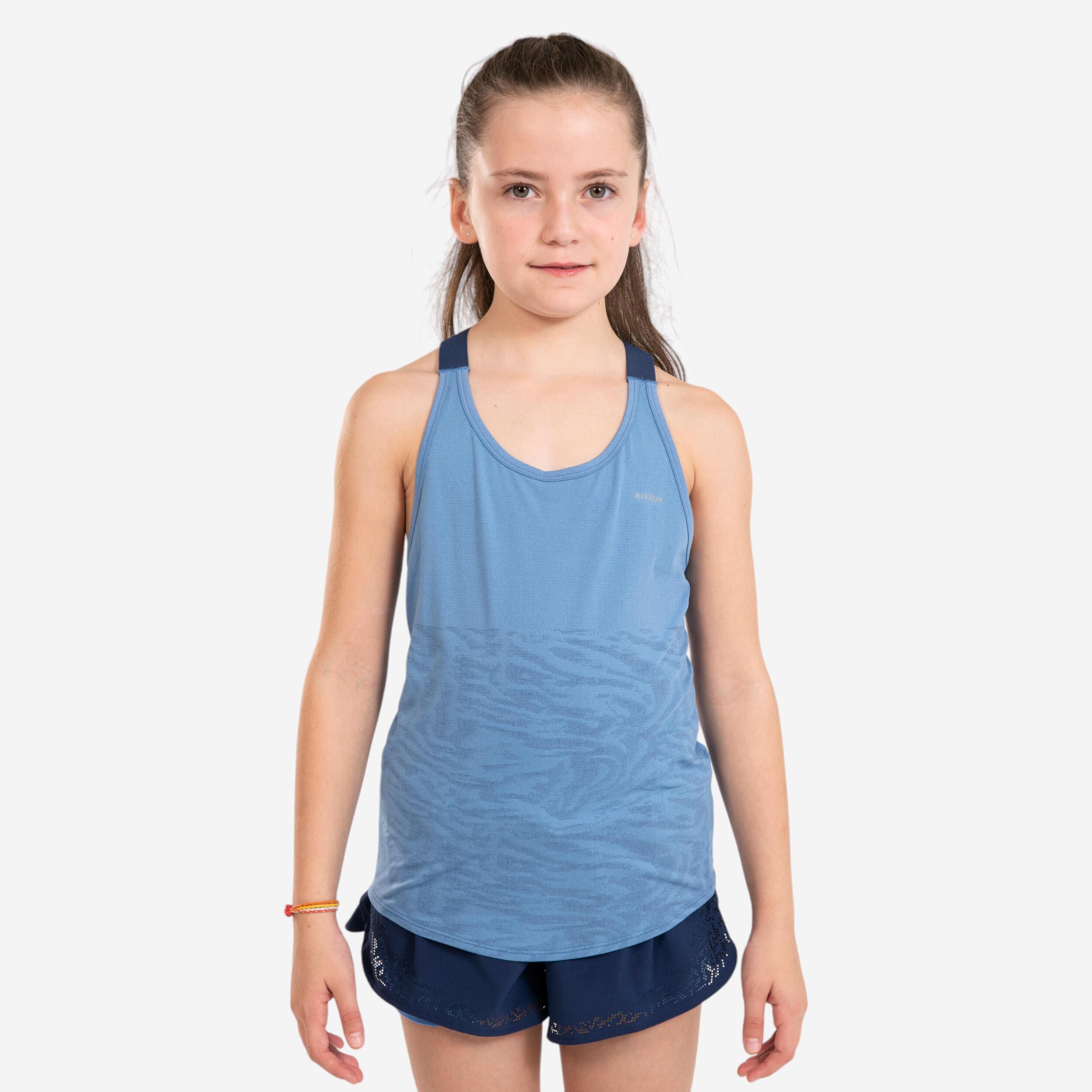 Kiprun - Débardeur Running Sans Couture Fille - Kiprun Care Bleu - Débardeur - Running Trail Athletisme - Bleu - 10 À 12 Ans - Decathlon