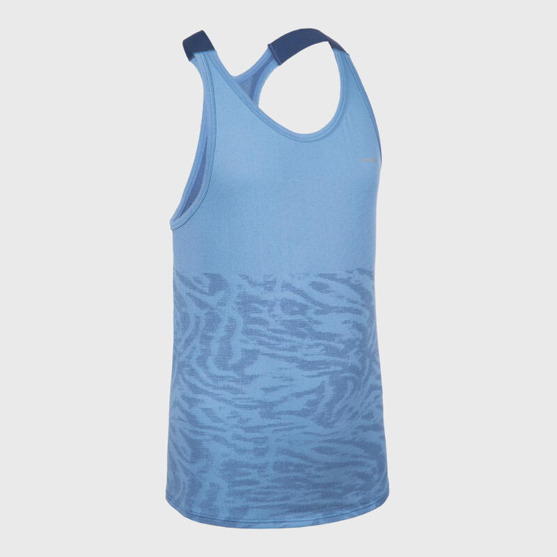 Camiseta sin mangas running sin costuras Niña - KIPRUN CARE Azul