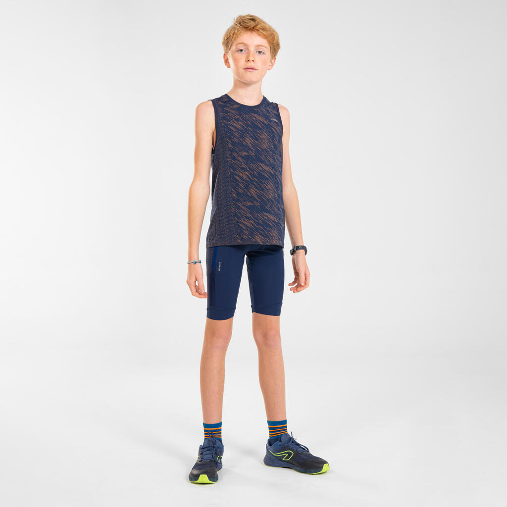 Kids' seamless KIPRUN light 900 running tank top - neon yellow