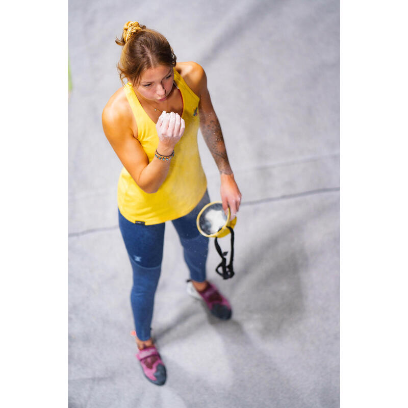 LEGGINGS DE ESCALADA VERTIKA - MULHER BORDEAUX E AZUL GANGA