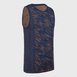 KIPRUN CARE kids' seamless running tank top - navy/orange