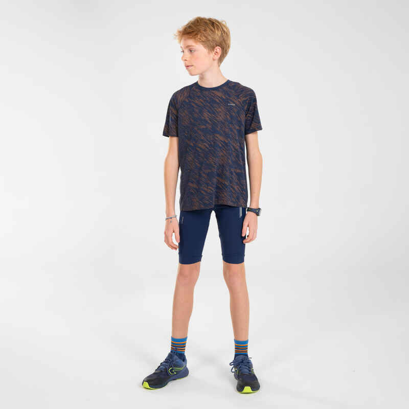 Kids' running shorts - KIPRUN DRY+ - navy blue indigo blue