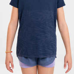  KIPRUN CARE Girls' Seamless Running T-shirt - Navy