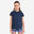 Naadloos hardloopshirt voor meisjes CARE marineblauw