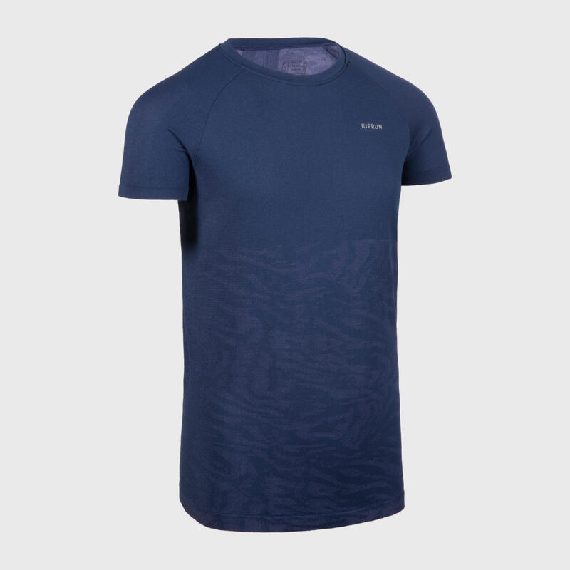 T-Shirt running sans couture Fille - KIPRUN CARE marine