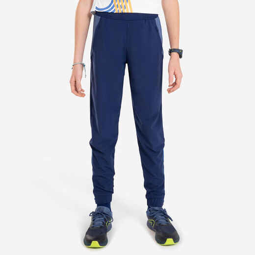 
      KIPRUN DRY+ children's running trousers with zip - denim/navy
  