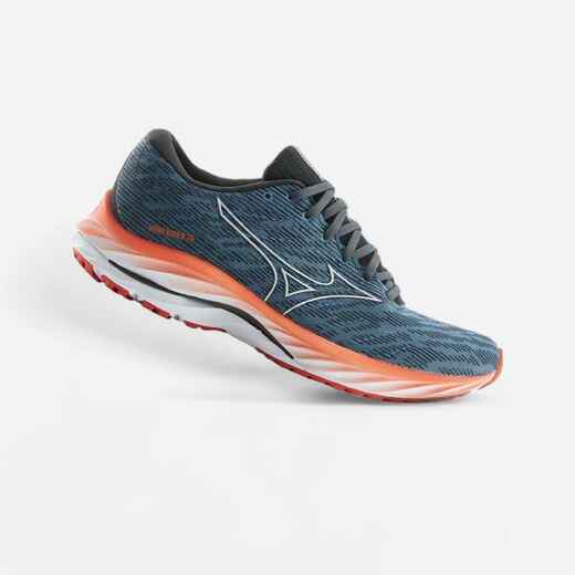 
      Mizuno Wave Rider 26 men's running shoes - Grey / red
  