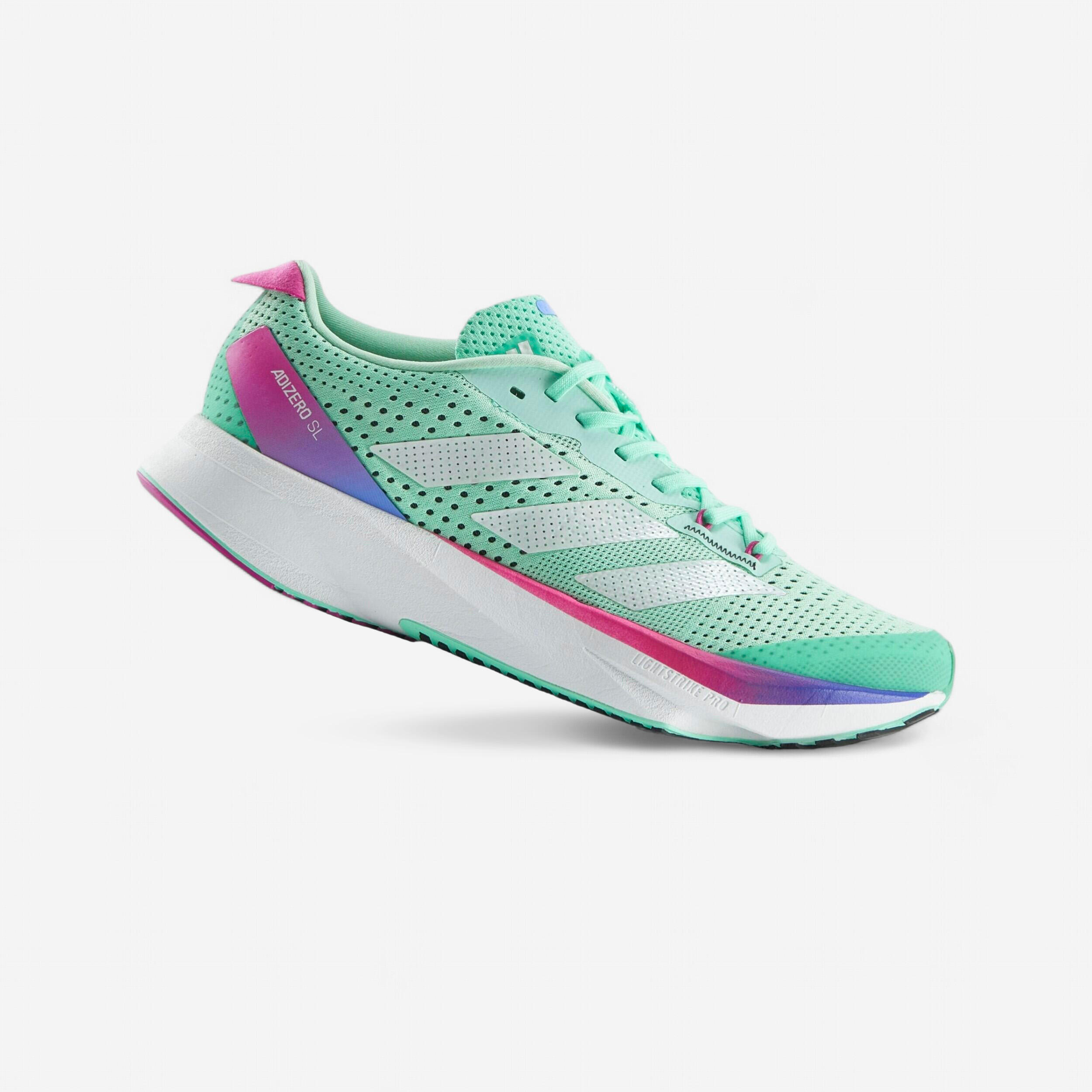 ADIZERO SL WOMEN'S RUNNING SHOE - GREEN 1/8