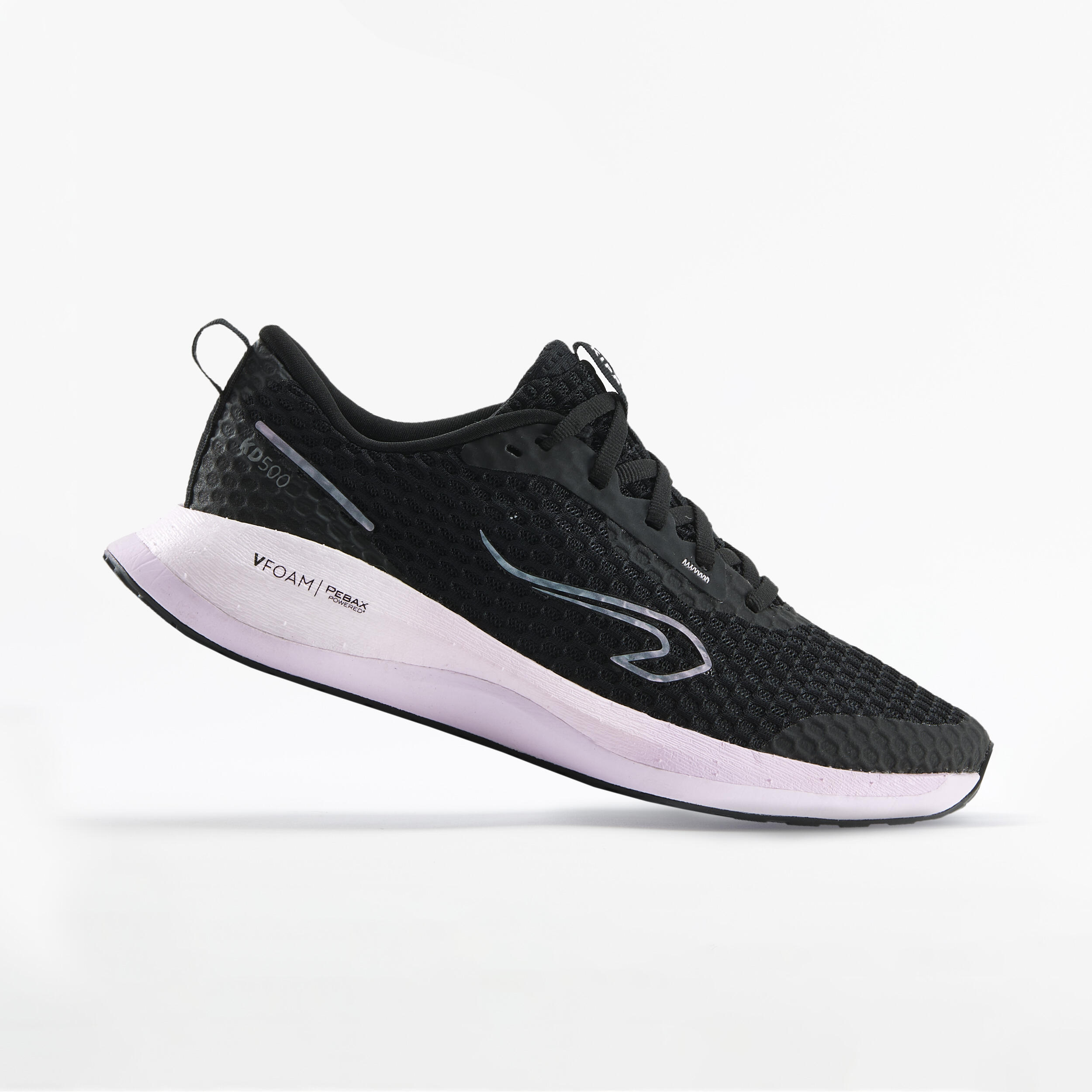 KIPRUN KD500 2 women's running shoes - black/mauve 1/8