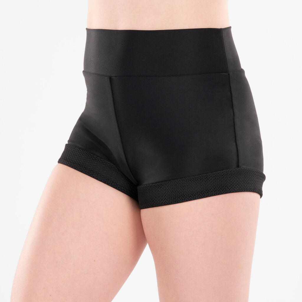 Girls' High-Waisted Modern Dance/Jazz Shorts Sabrina Lonis - Black