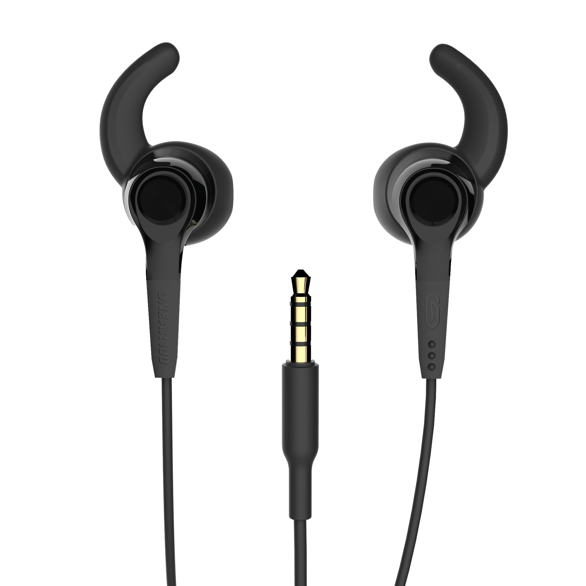 Running Earphones - ONear 100 Black