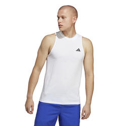 DEBARDEUR DE FITNESS CARDIO ADIDAS HOMME BLANC