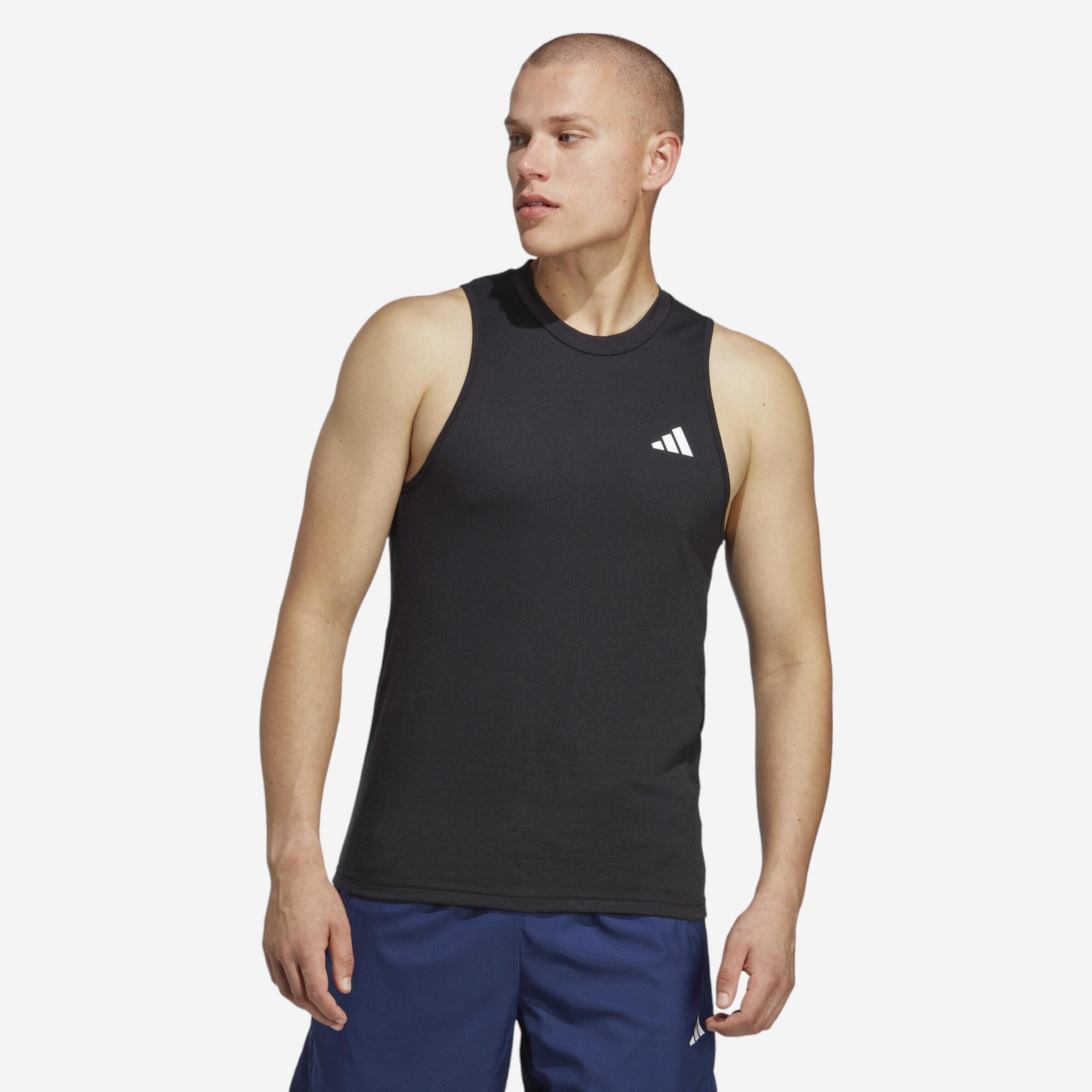 ADIDAS Samarreta sense Mànigues Fitness Càrdio Adidas Home Negre
