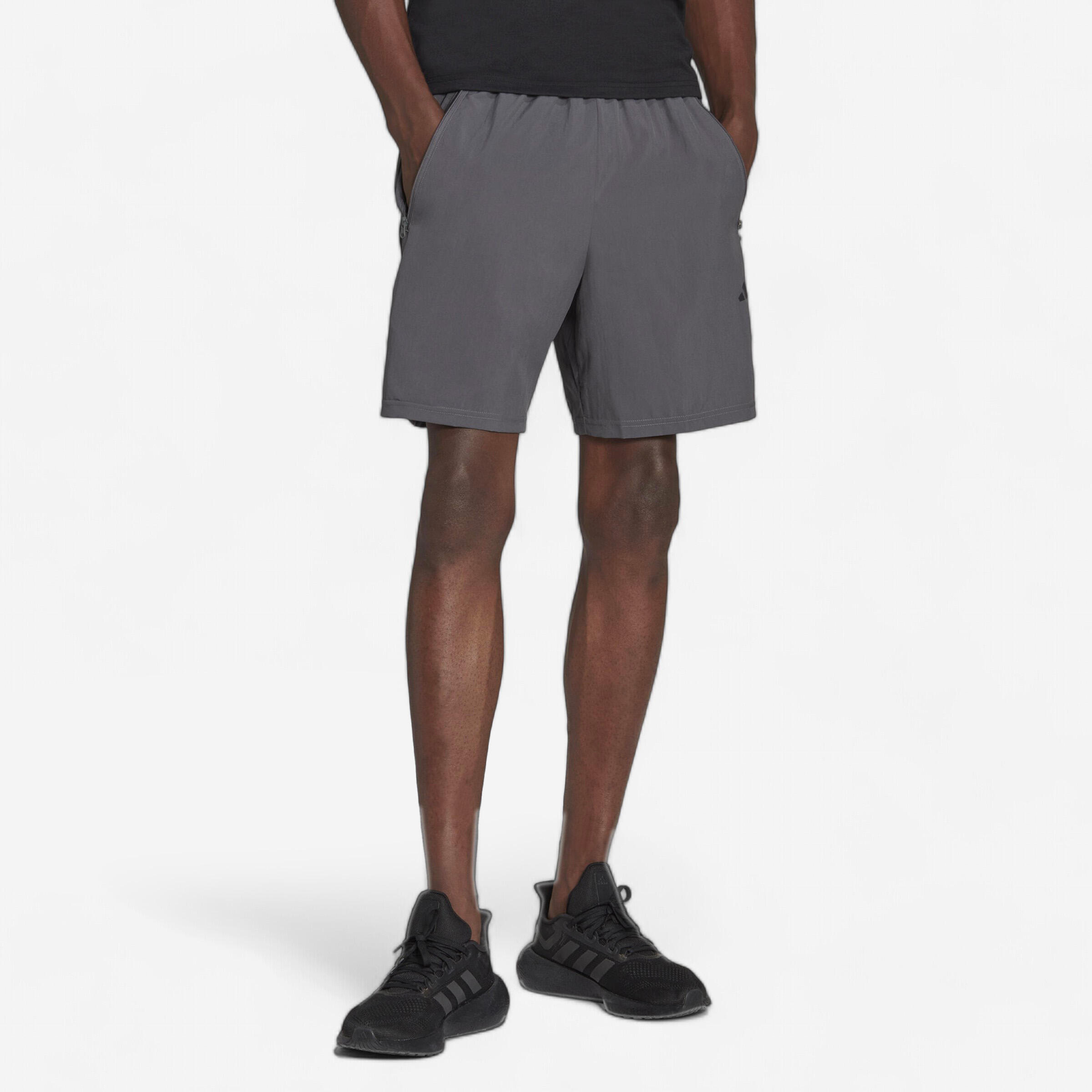 SHORT DE FITNESS CARDIO ADIDAS HOMME GRIS - ADIDAS