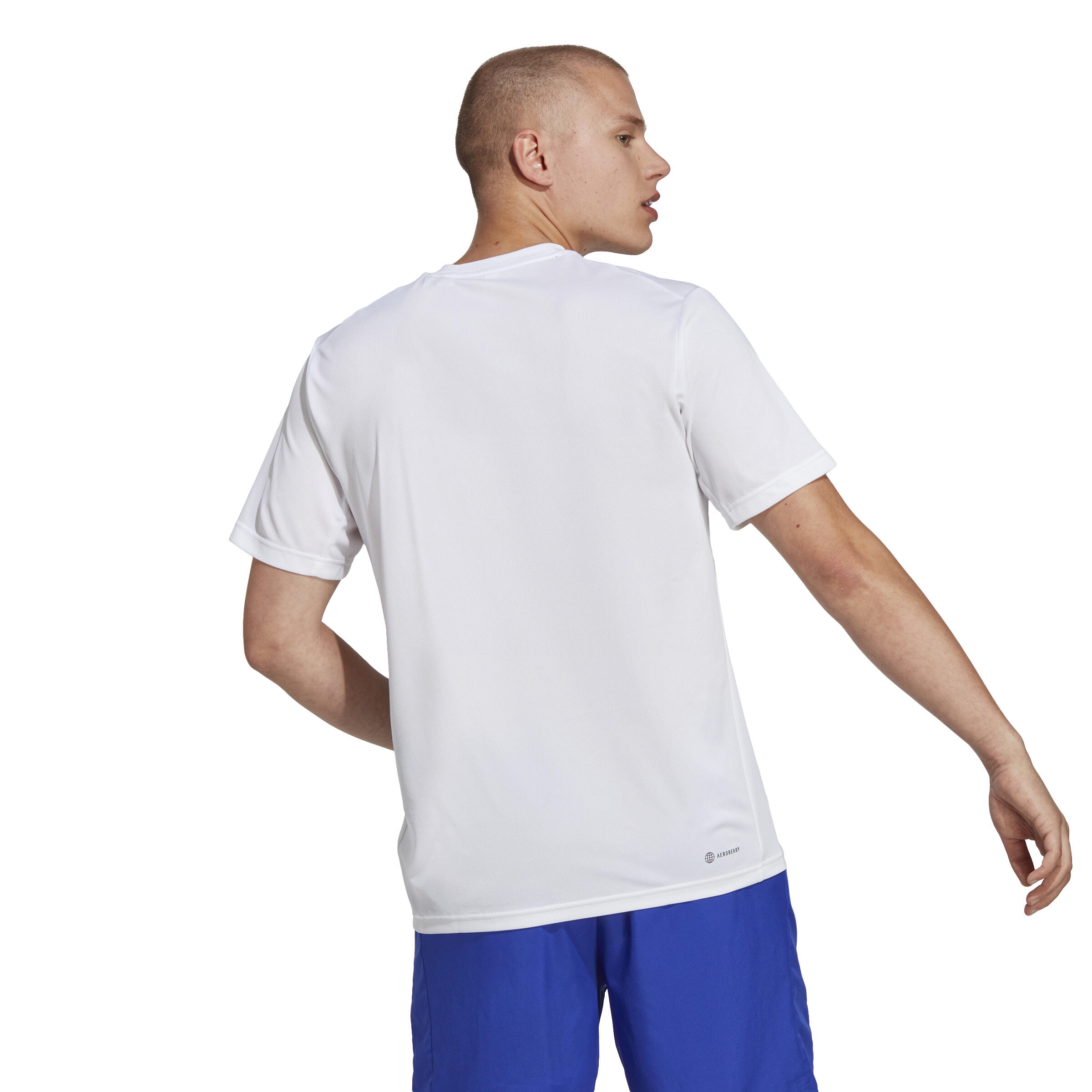 T-SHIRT DE FITNESS CARDIO ADIDAS HOMME BLANC 3/10