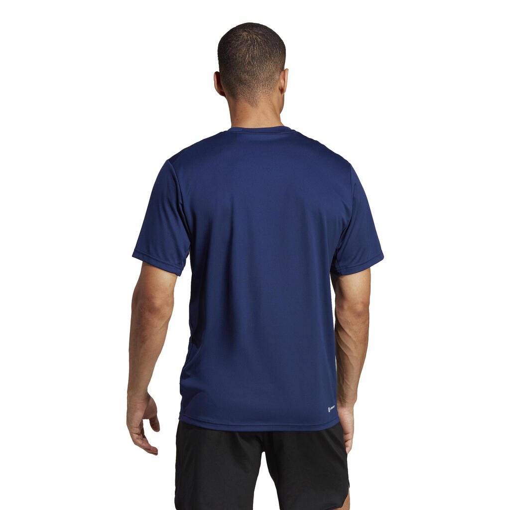 Kardiotreniruočių ir kūno rengybos marškinėliai, mėlyni