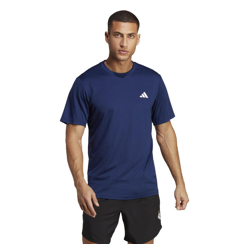 T-shirt ADIDAS uomo palestra regular fit traspirante azzurra