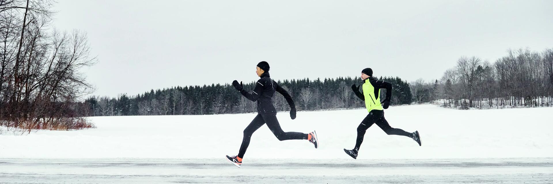 Bei Schnee joggen