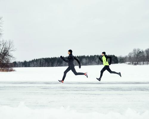 courir en hiver froid