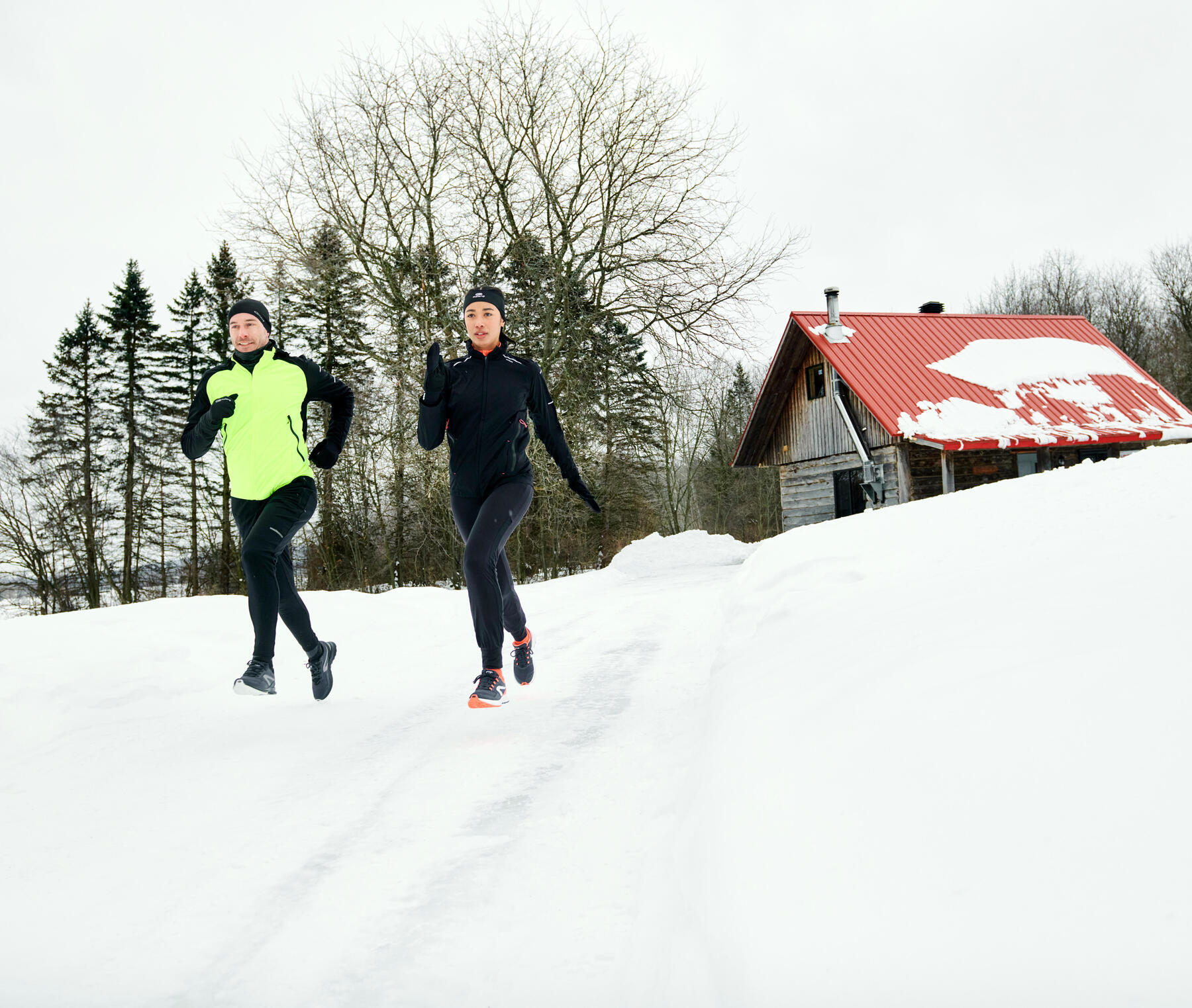 Courir dans la neige