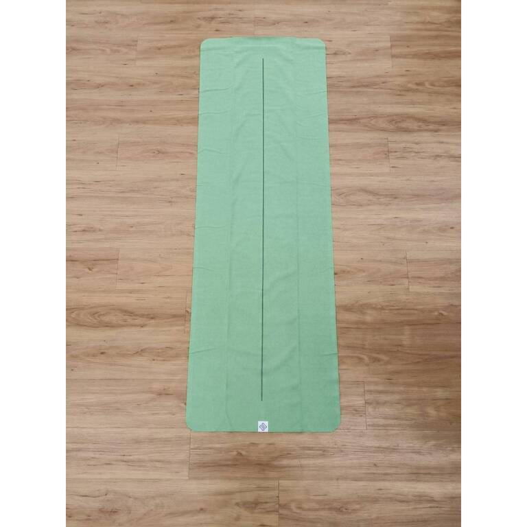 Non-Slip Yoga Towel - Green/Grey
