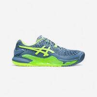 CHAUSSURES DE TENNIS HOMME MULTICOURT - ASICS GEL RESOLUTION 8 GRIS VERT