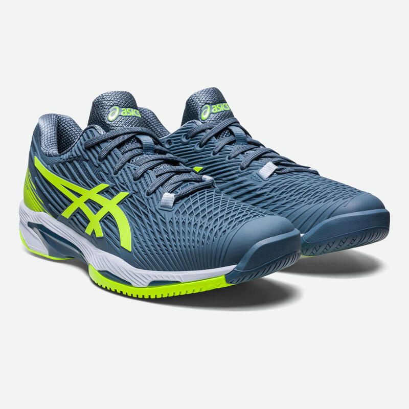 CHAUSSURE DE TENNIS HOMME MULTICOURT - ASICS GEL SOLUTION SPEED FF 2 GRIS VERT