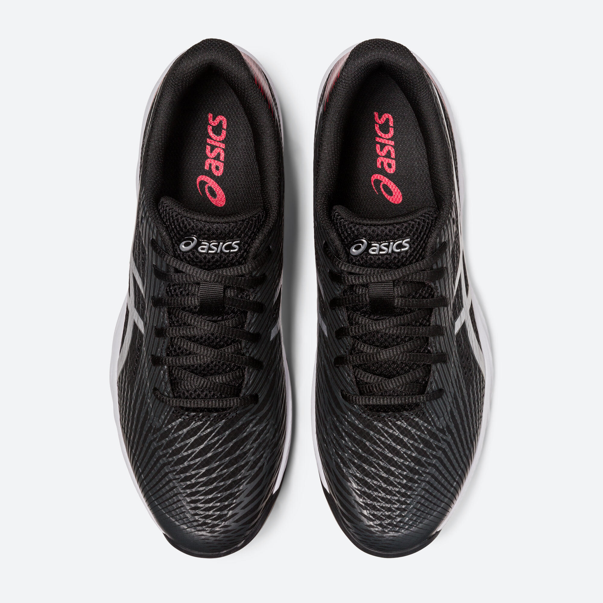 Zapatillas de tenis Hombre multipista Asics Gel Game 9 negro blanco rojo 7/8