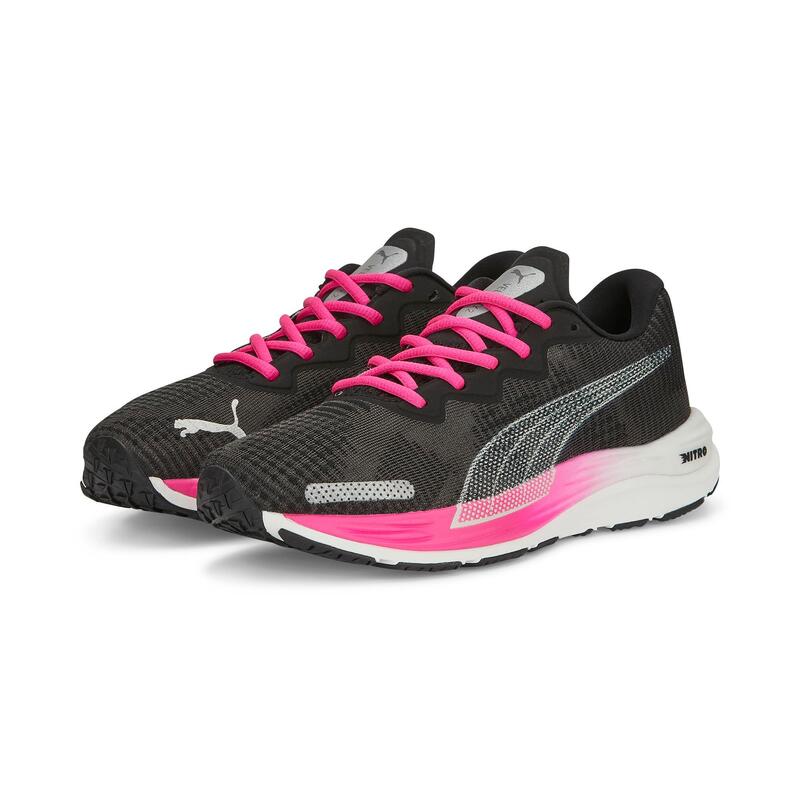 Chaussures running Femme - Velocity Nitro 2 Fade noir et rose