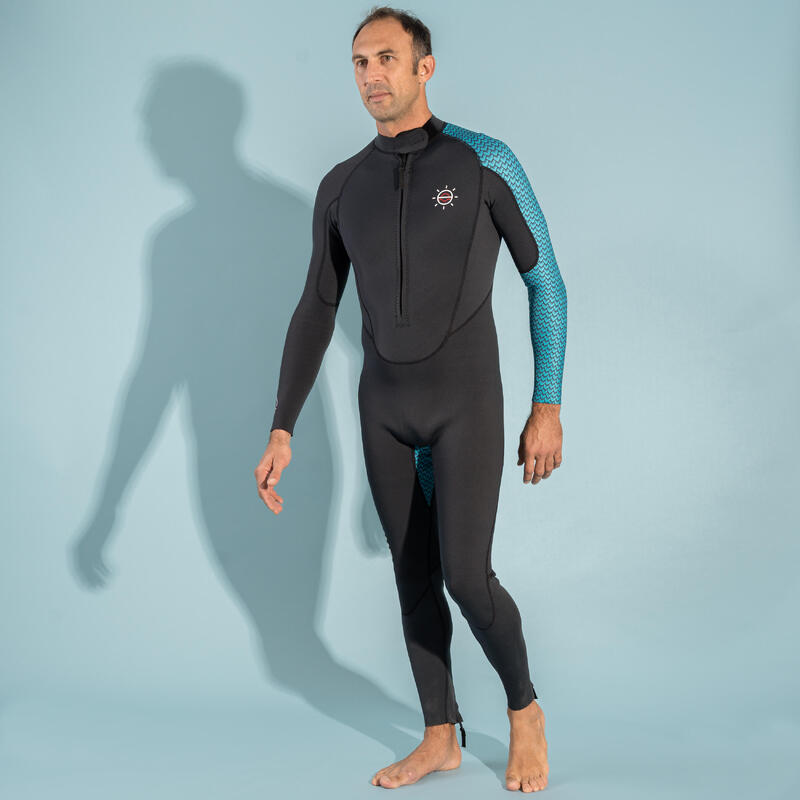Combinezon Neopren 3/2 Aquagym/Aquafitness Negru Bărbați 