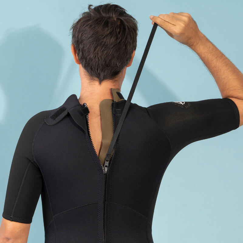 COMBINEZON SHORTY AQUAFITNESS/AQUAGYM NEOPREN 2 MM NEGRU BĂRBAȚI