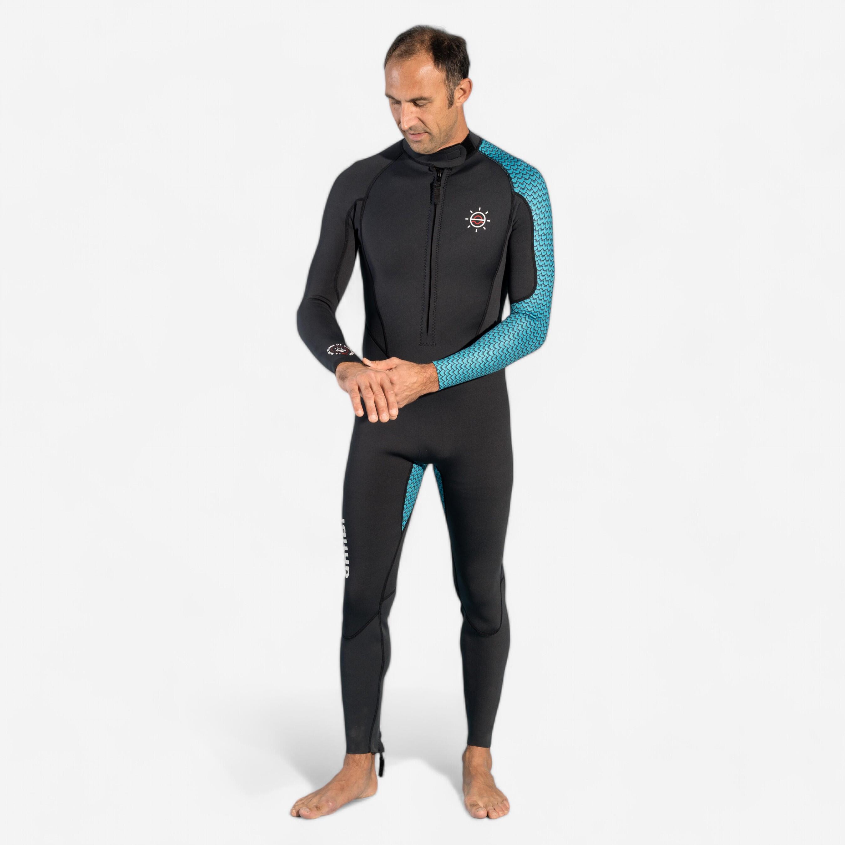 MEN'S 3/2 NEOPRENE RIBBED WETSUIT BLACK