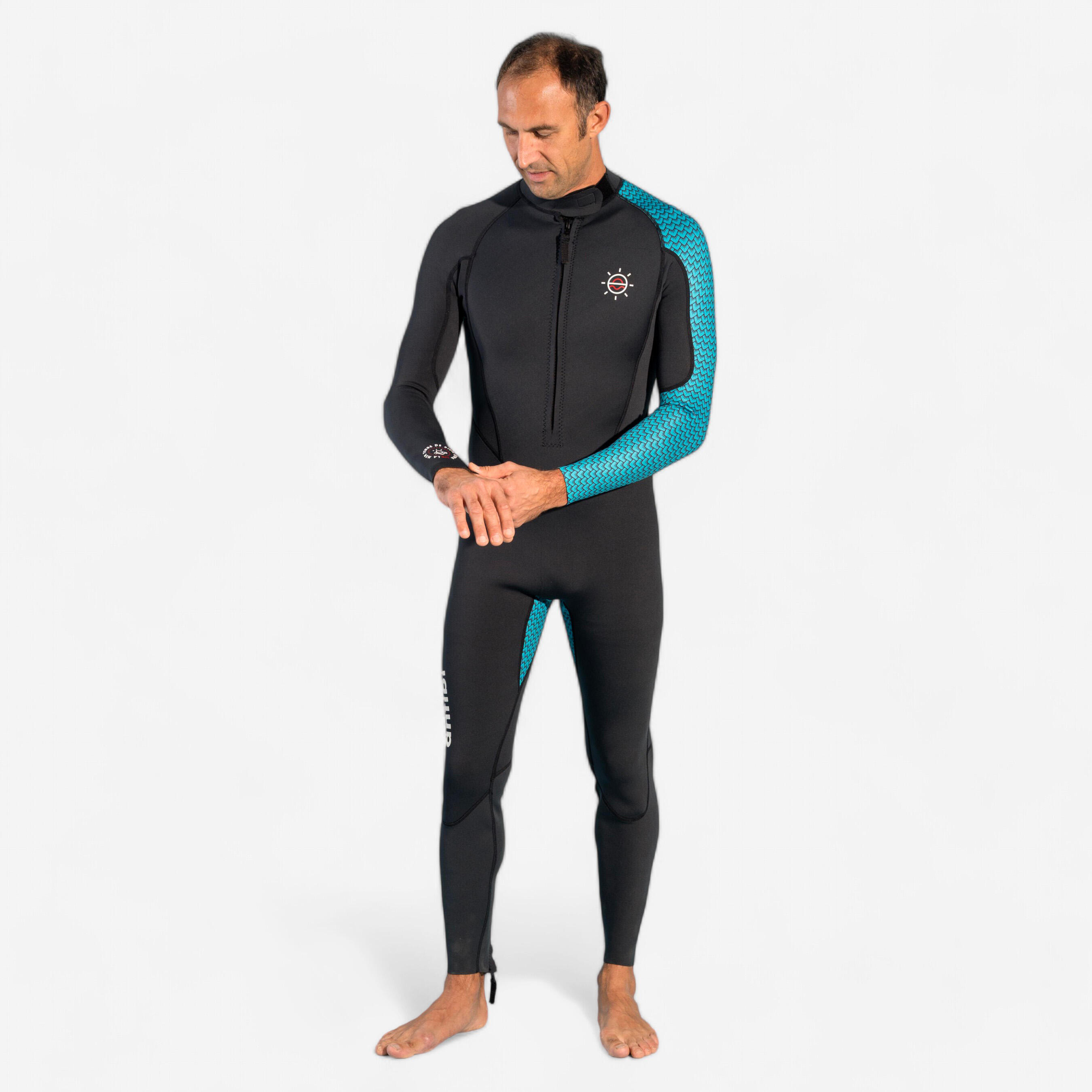 Fato de neoprene 3/2 de marcha aquática homem preto