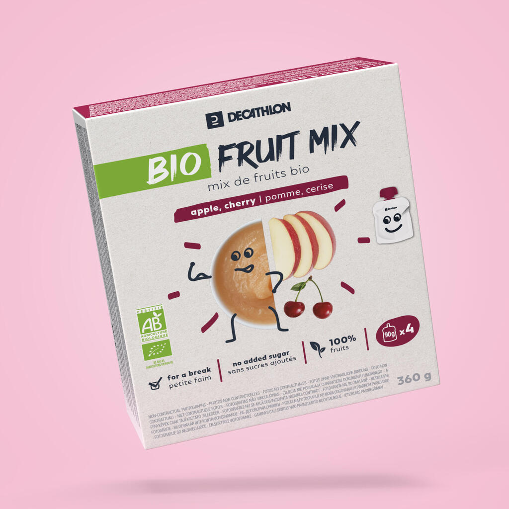 Bio Fruchtmus Fruit Mix Apfel/Birne 4 × 90 g 