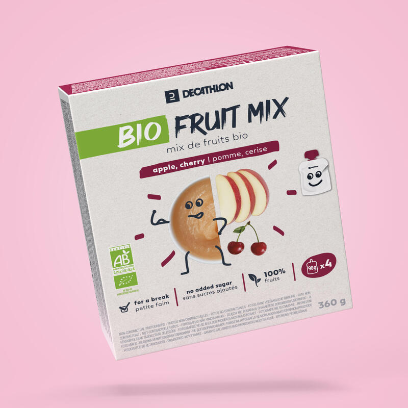 Bio Fruchtmus Fruit Mix Apfel/Kirsche 4 × 90 g