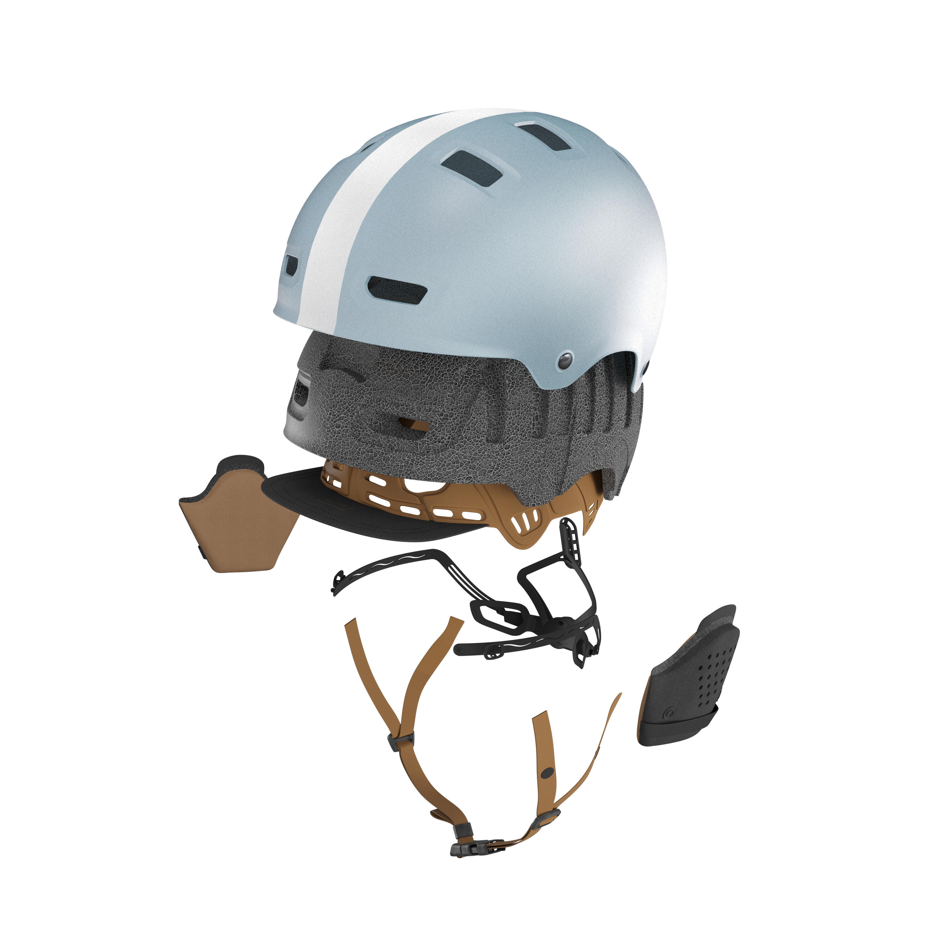 City Cycling Bowl Helmet 540 - Blue/Reflective 7/11