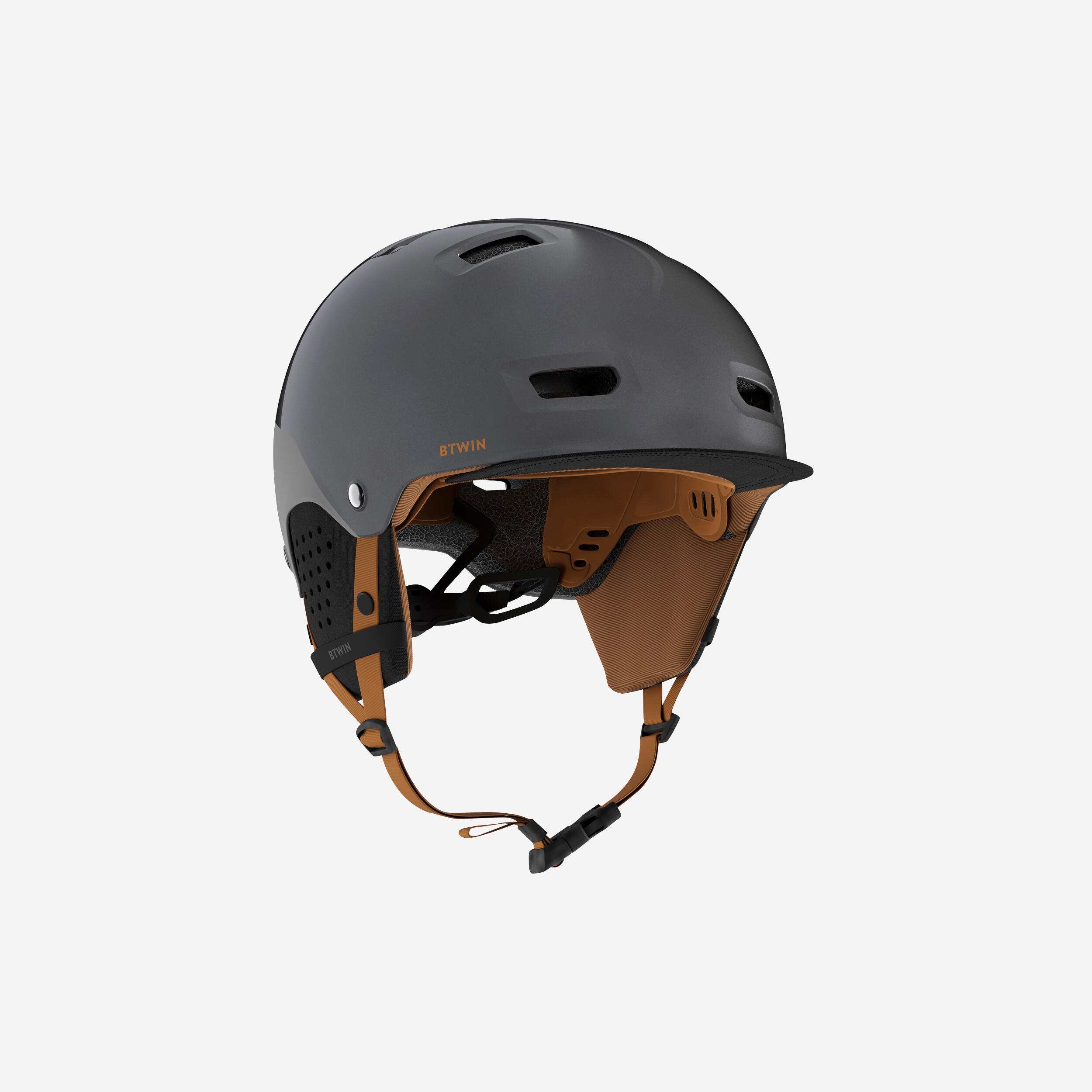BTWIN City Cycling Bowl Helmet 540 - Satin Grey/Black