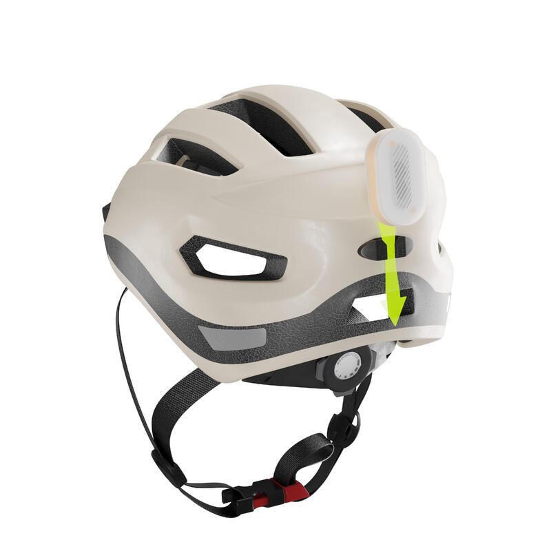 CASQUE VELO VILLE 500 BEIGE