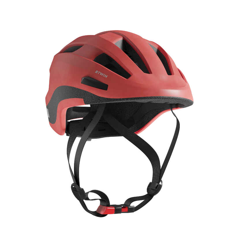 500 City Cycling Helmet Red Decathlon