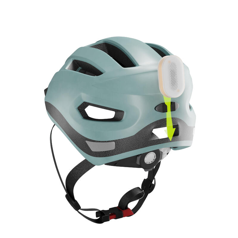 Casco bicicleta urbana adulto Btwin 500 Verde