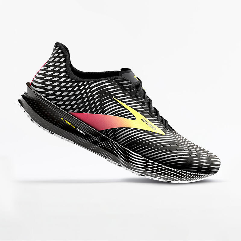 Brooks Hyperion Tempo Men's Running Shoes black/pink/yellow Decathlon